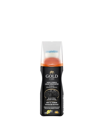 Жидкая крем краска, восстановитель для замши и нубука, 75 мл GOLD CARE — GCARE-GC2002-ЧЕРН
