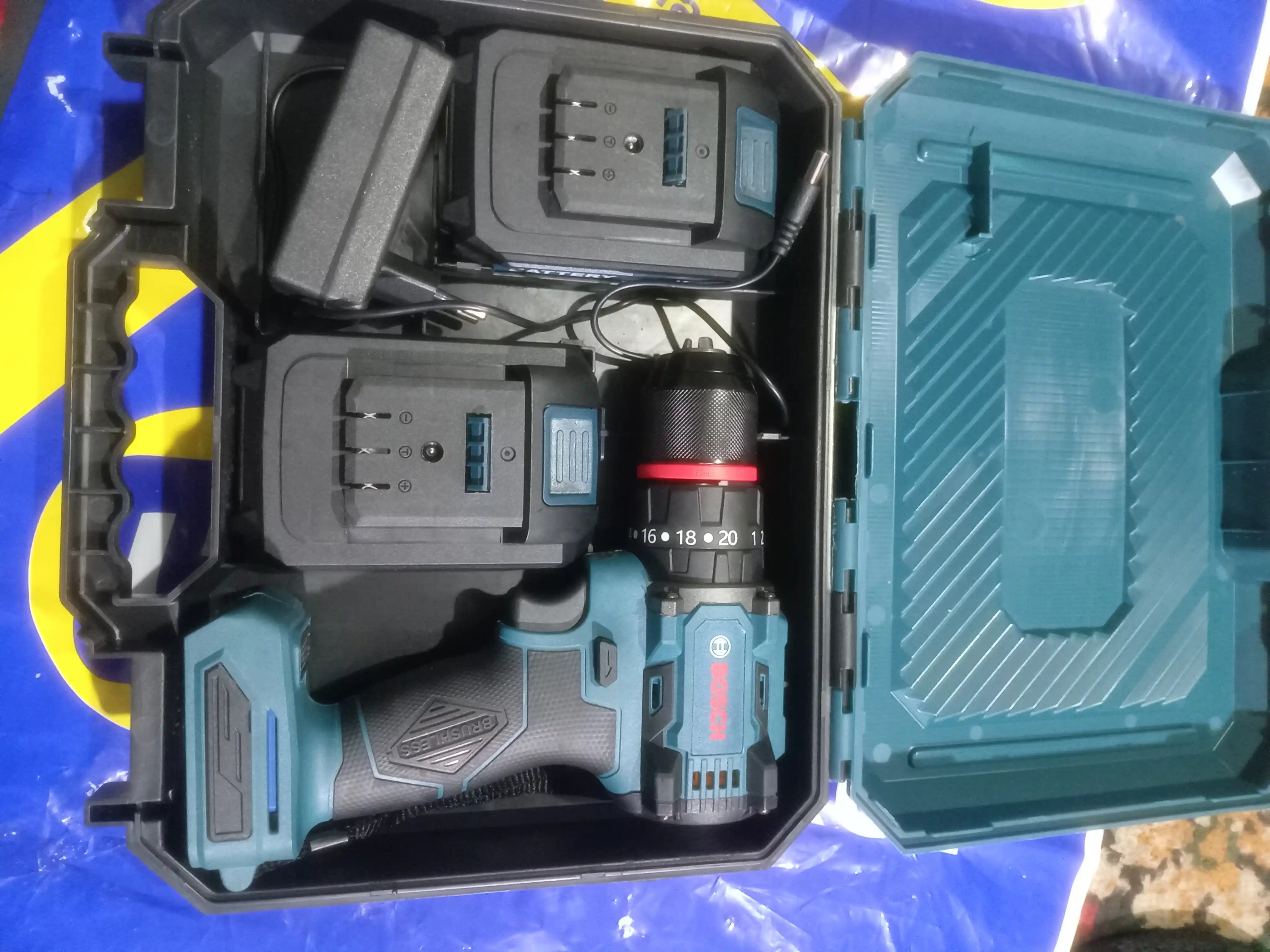 Drel-shurupovert akkumulyatorli 48V, cho‘tkasiz motor, 2 Li-ion akkumulyator