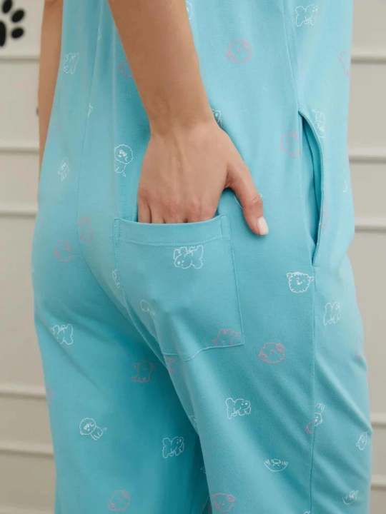 Ayollar uchun uyga kombinezon, pijama paxta NEO
