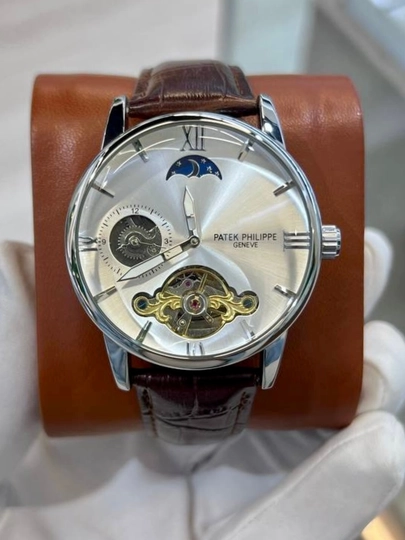 Мужские механические часы Patek Philippe — WATCH11-280W126-КОРИЧН