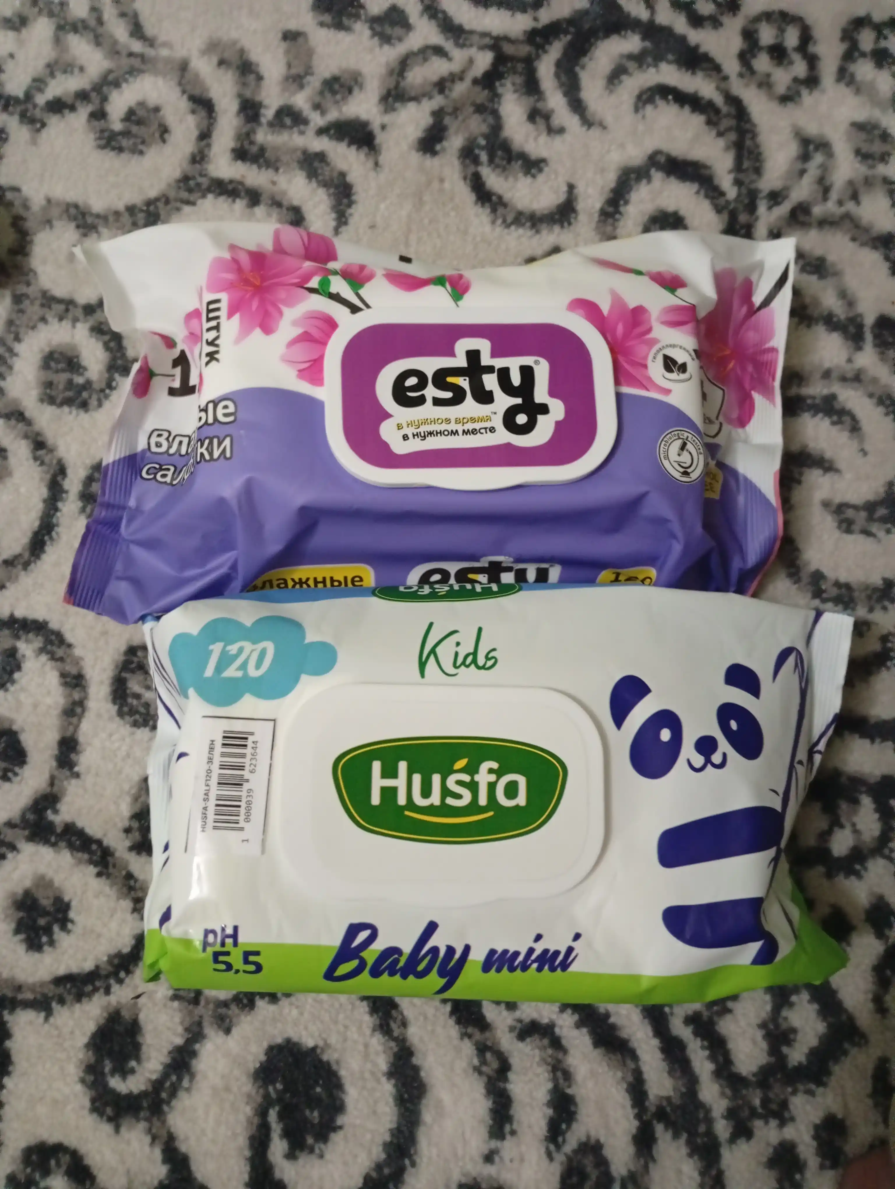 HUSFA Kids nam salfetkalari, 120 dona