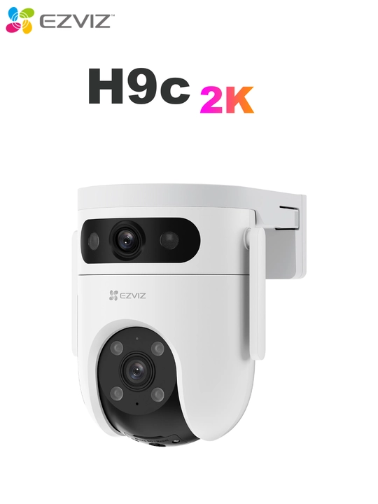 EZVIZ kamera— ikki obyektivli WiFi kuzatuv kamerasi 360° uy uchun CS-H9C 3+3MP
