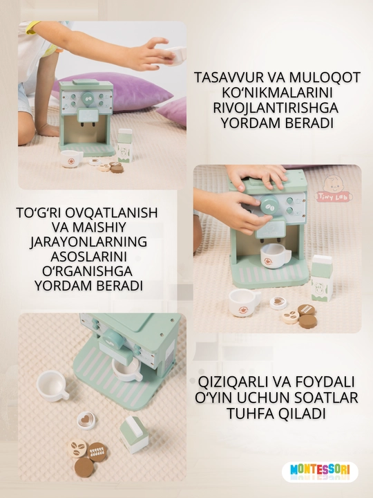 Игрушечная детская кухня Монтессори, кухонный набор игрушечной посуды, развивающая игрушка