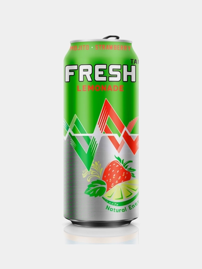 Освежающий напиток Mojito Fresh, клубника-лайм, 450 мл — FLASH-P18721D
