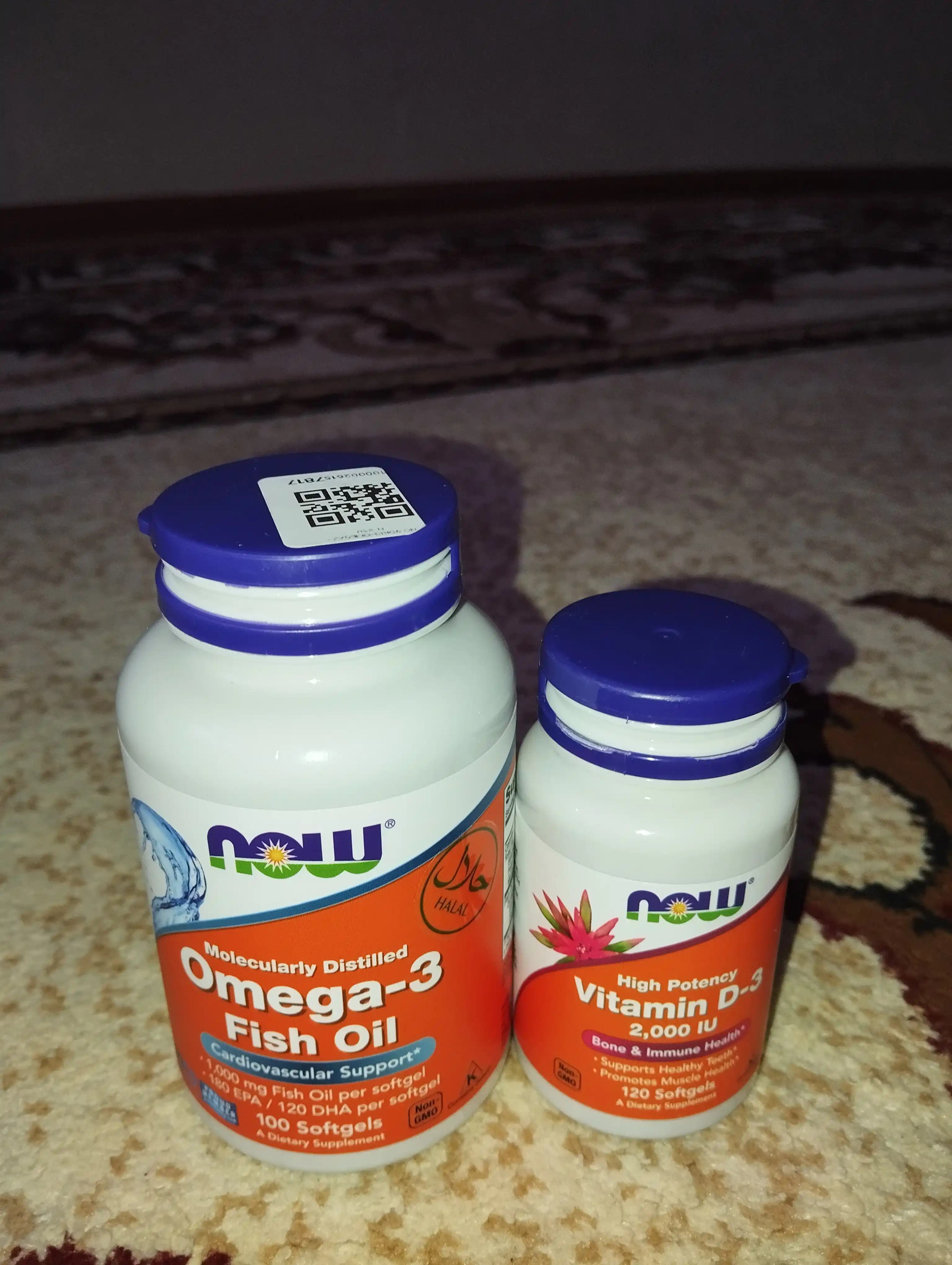Vitaminlar D3 Now Foods, 2000 IU, 50 mkg, 120 kapsula