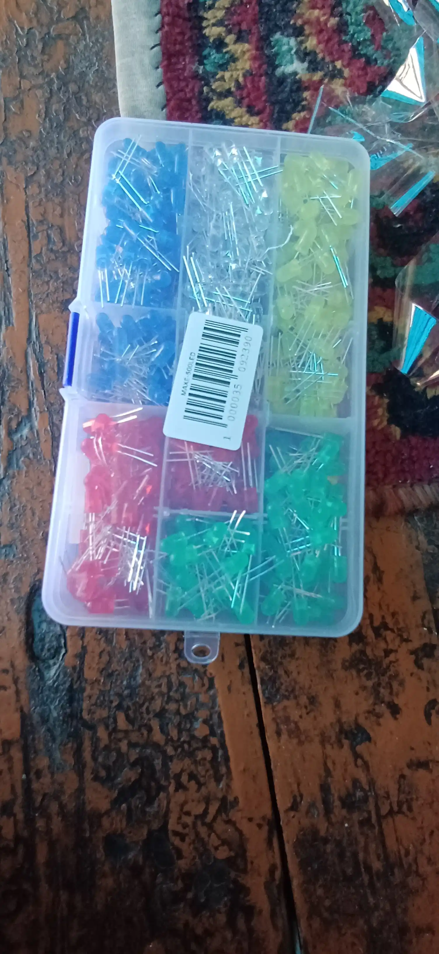 LED to'plami, 500 dona, 5 rang 100 donadan 5MM svetodiod