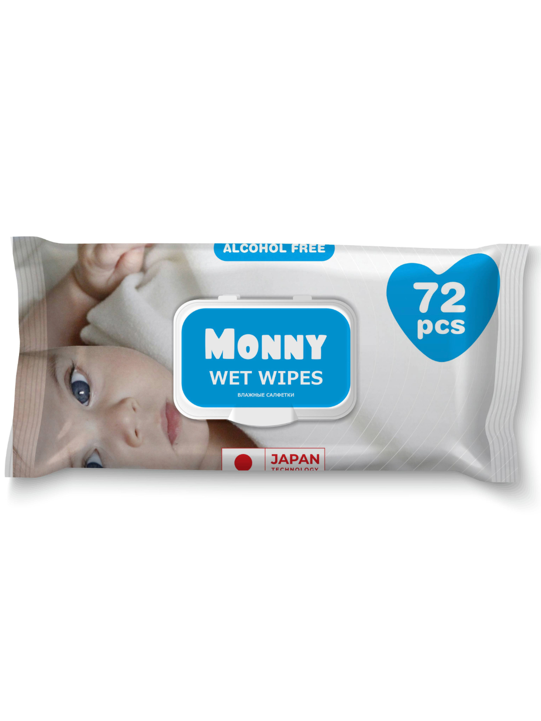 MONNY Влажные салфетки для детей , 72 шт by Husfa - 