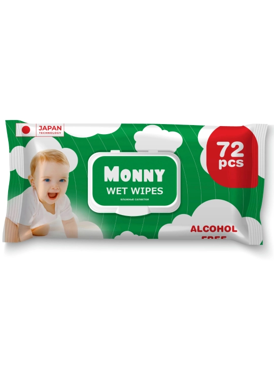 MONNY Влажные салфетки для детей , 72 шт by Husfa - 