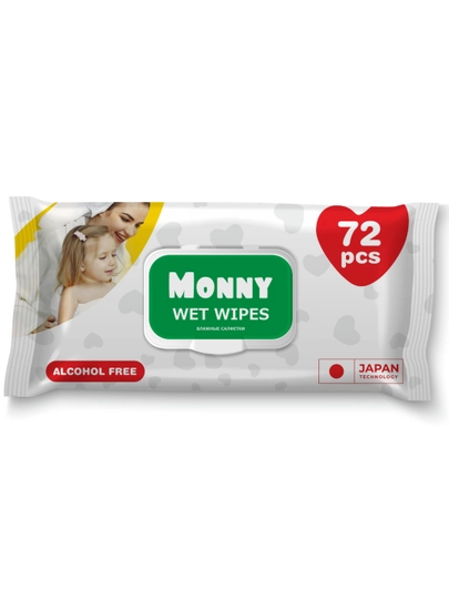 MONNY Влажные салфетки для детей , 72 шт by Husfa - 