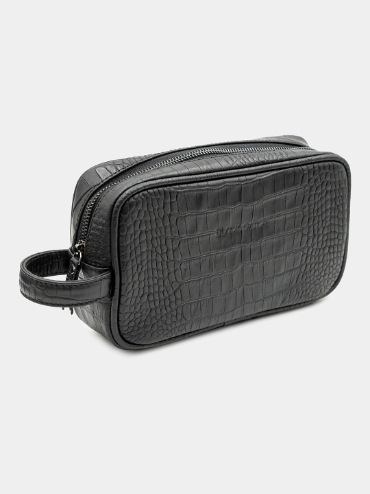 Erkaklar uchun barsetka, charm, hamyon, klatch, zamokli Black Gator
