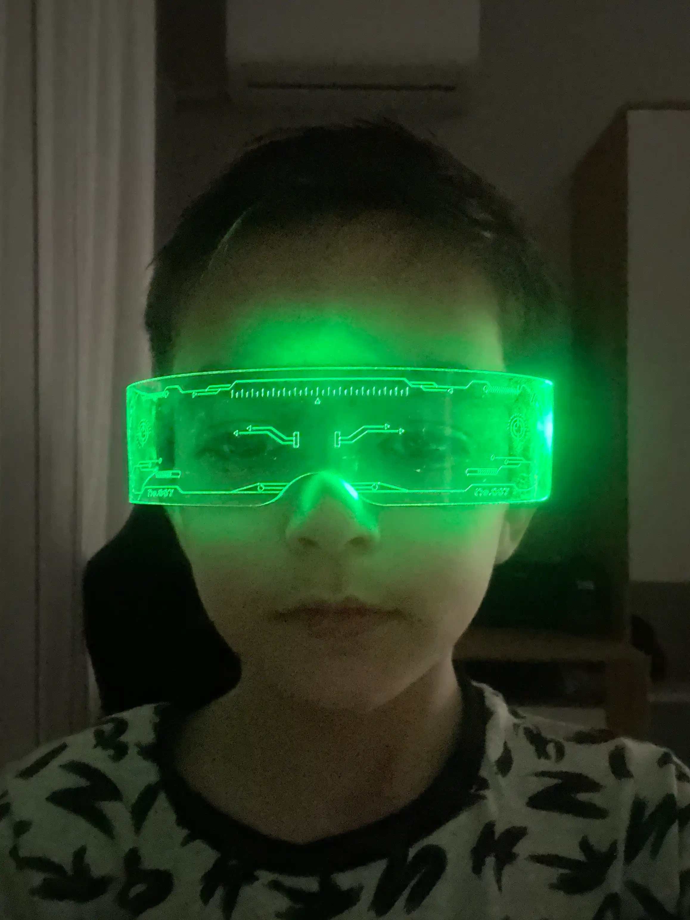 Yorqin LED ko'zoynaklar, ziyofat uchun, neon, svetodiod, uniseks, shaffof