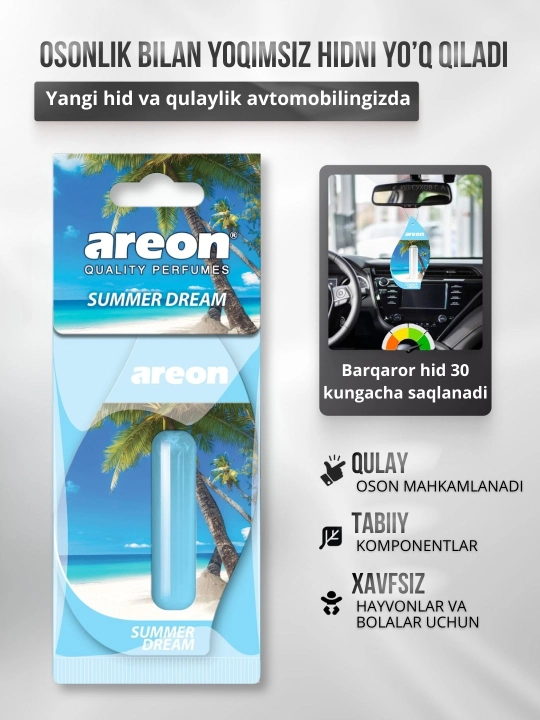Освежитель для машины Areon Mon Liquid, ароматизатор, диффузор для авто, 5 мл