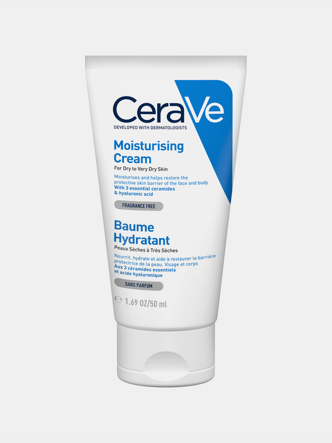 CeraVe Quruq va juda quruq yuz va badan terisi uchun namlantiruvchi krem, 50 ml