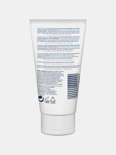 CeraVe Quruq va juda quruq yuz va badan terisi uchun namlantiruvchi krem, 50 ml