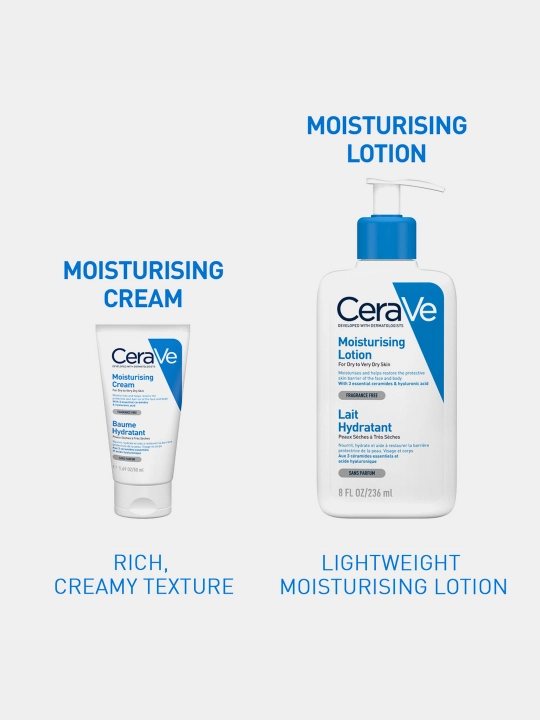 CeraVe Quruq va juda quruq yuz va badan terisi uchun namlantiruvchi krem, 50 ml