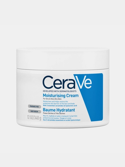 CeraVe Quruq va juda quruq yuz va badan terisi uchun namlantiruvchi krem, 340 g