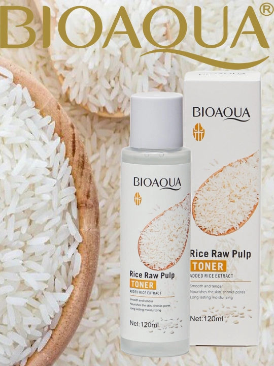 Увлажняющий тоник для лица Bioaqua Rice RAW Pulp, с экстрактом белого риса, 120 мл - 