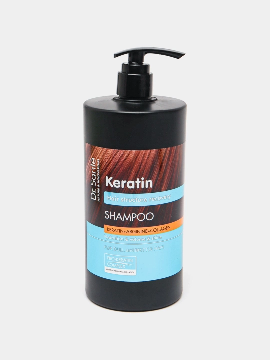 Шампунь для волос Dr.Sante Keratin Hair, восстанавливающий структуру волос, 1 л