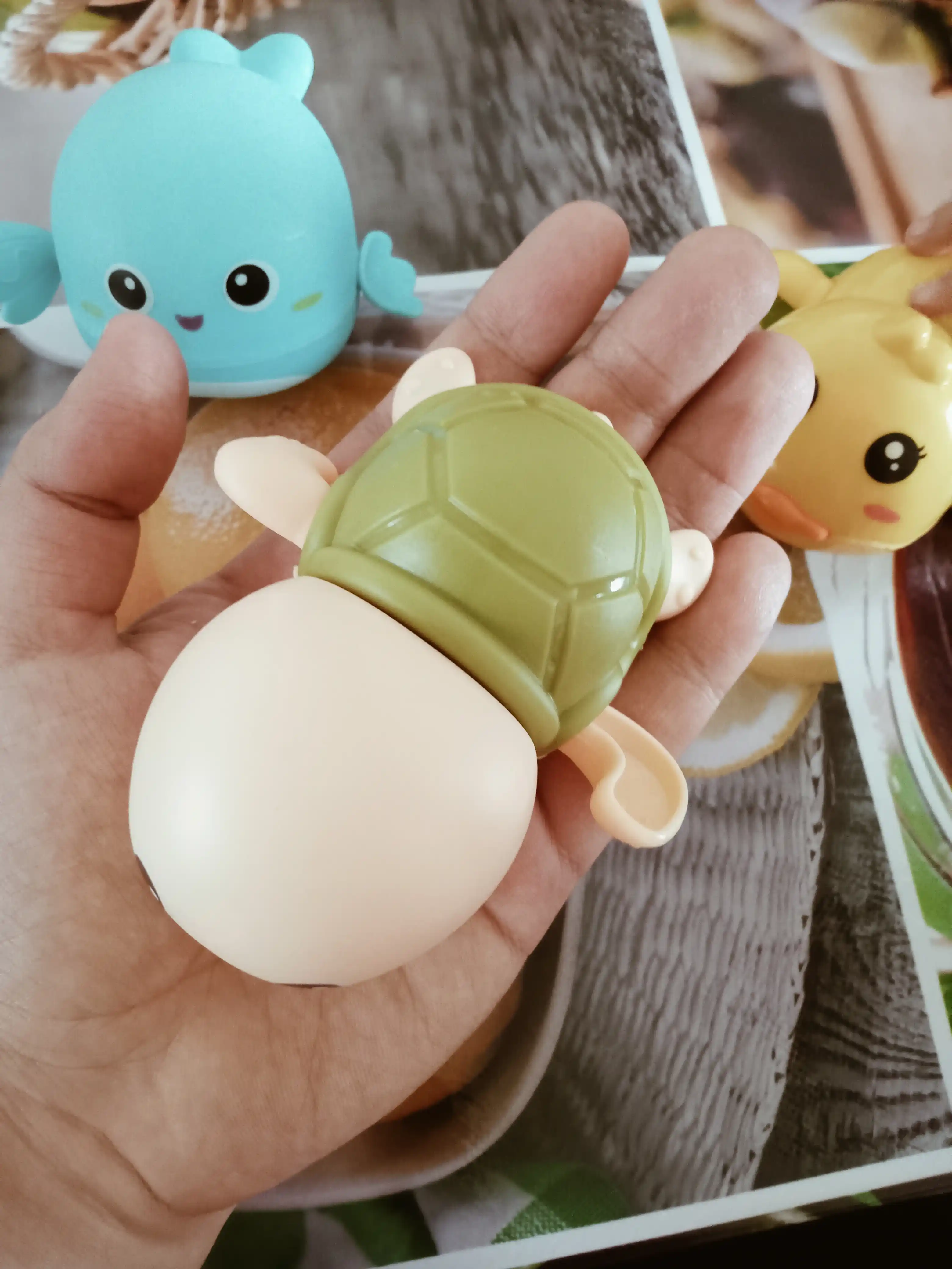 Заводной игрушки для купания, утка, кит, черепаха, 3 игрушки в наборе