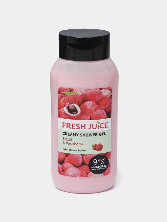 Litchi & Raspberry dush geli, 400 ml, Fresh Juice - 