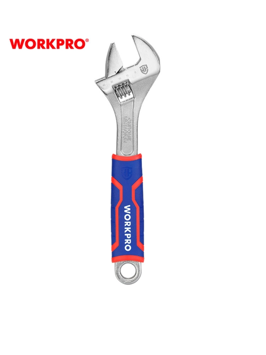 WORKPRO 150 mm o‘zgaruvchan kalit, xrom-vanadiy po‘lat, dyuym o‘lchovi, ergonomik tutqich