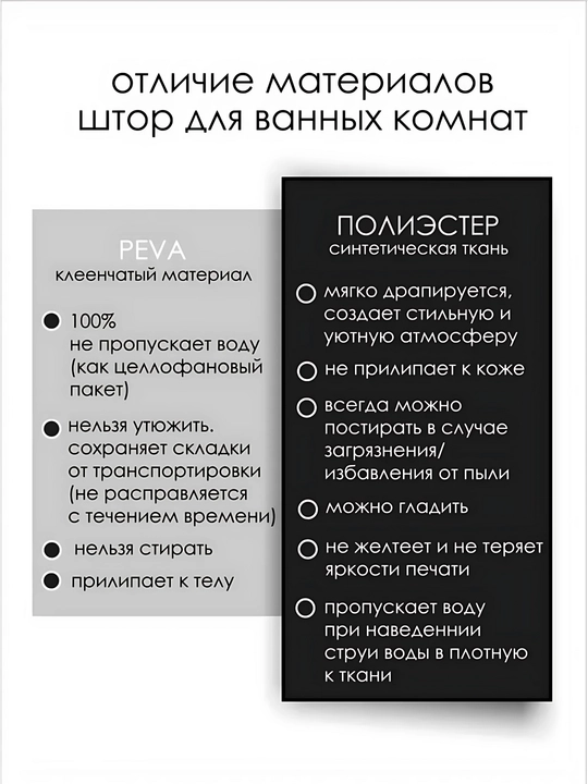 Hammom va dush uchun parda, 100% suv o'tkazmaydigan, halqali, 180 * 180 sm