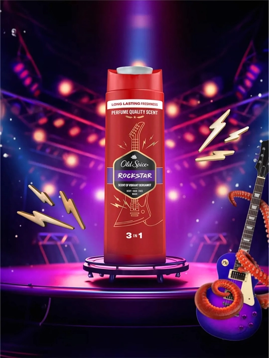 Old Spice гель для душа 3в1 Rockstar, 400мл