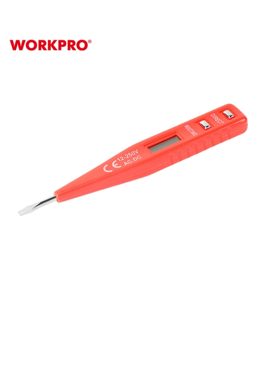 WORKPRO kuchlanishni aniqlovchi tester – 12-1000V, kontaktli va beskontaktli model