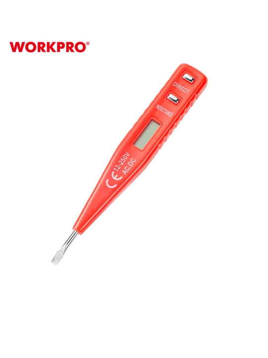 WORKPRO kuchlanishni aniqlovchi tester – 12-1000V, kontaktli va beskontaktli model