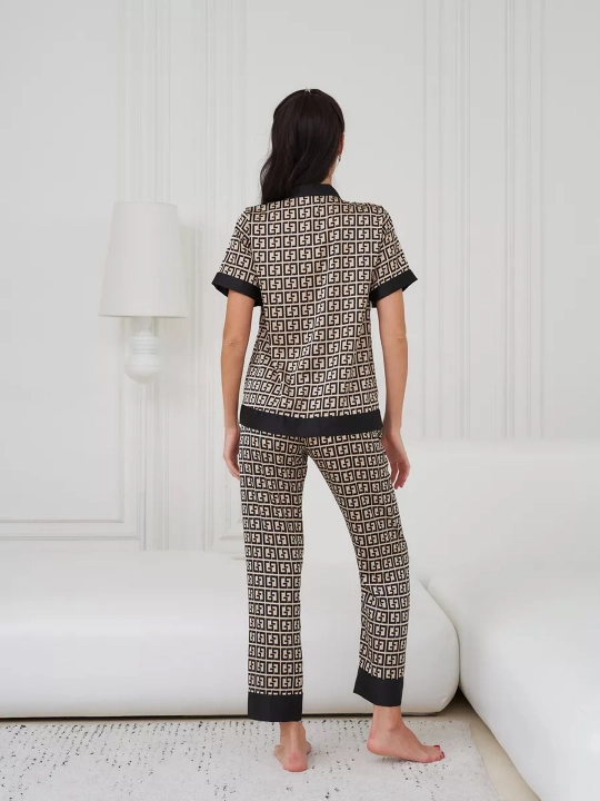 Shim va ko‘ylakli ipakli pijama