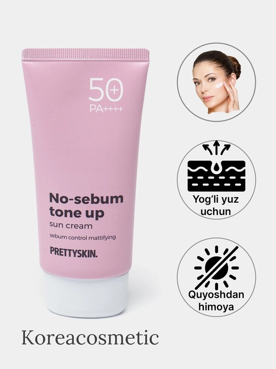Turli teri turlari uchun SPF 50+ RA++++ koreys quyoshdan himoyalovchi yuz va tana kremi, 70 ml