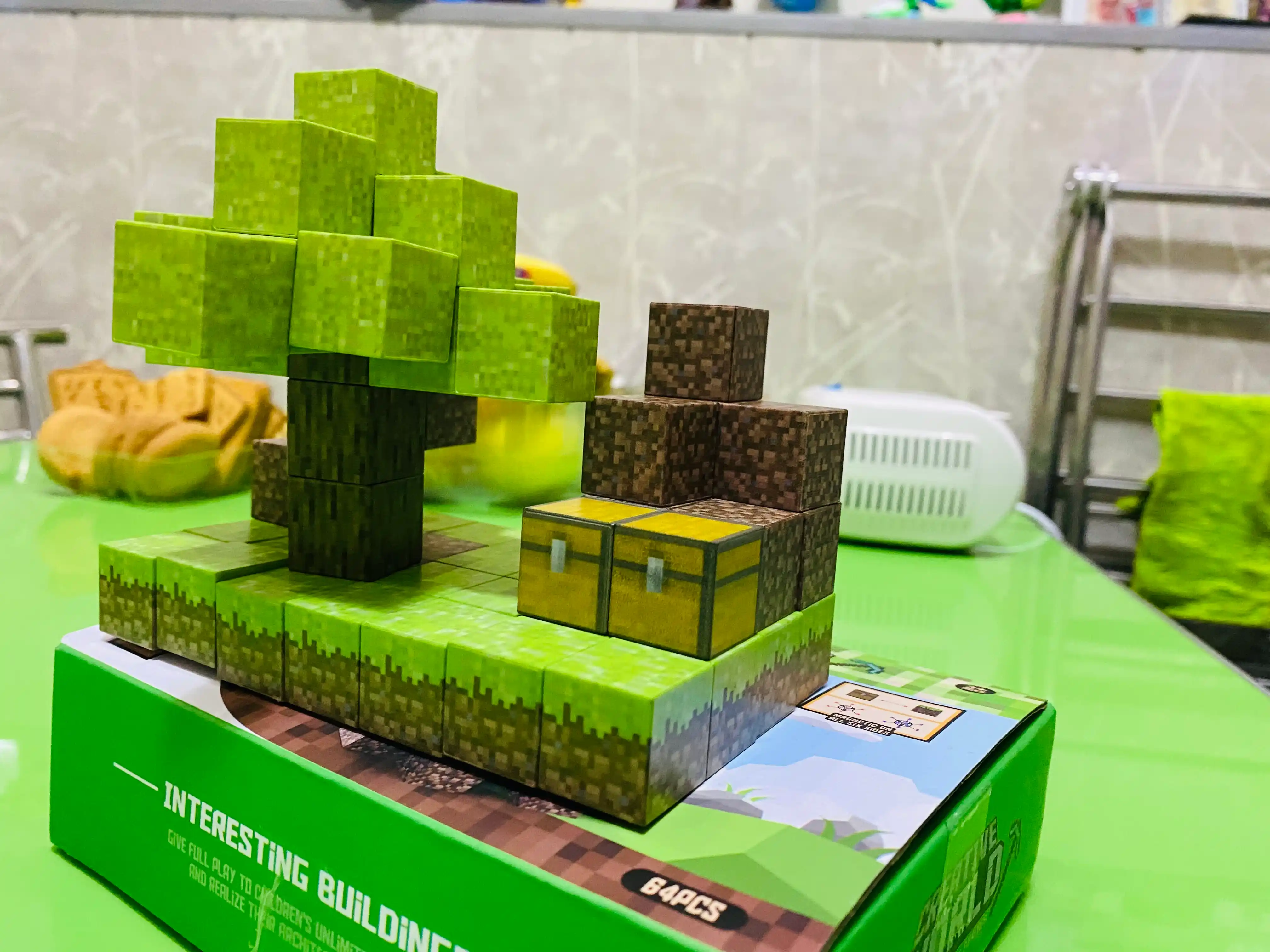 Магнитный конструктор Minecraft, остров, сад, портал, блоки, на подарок, для детей