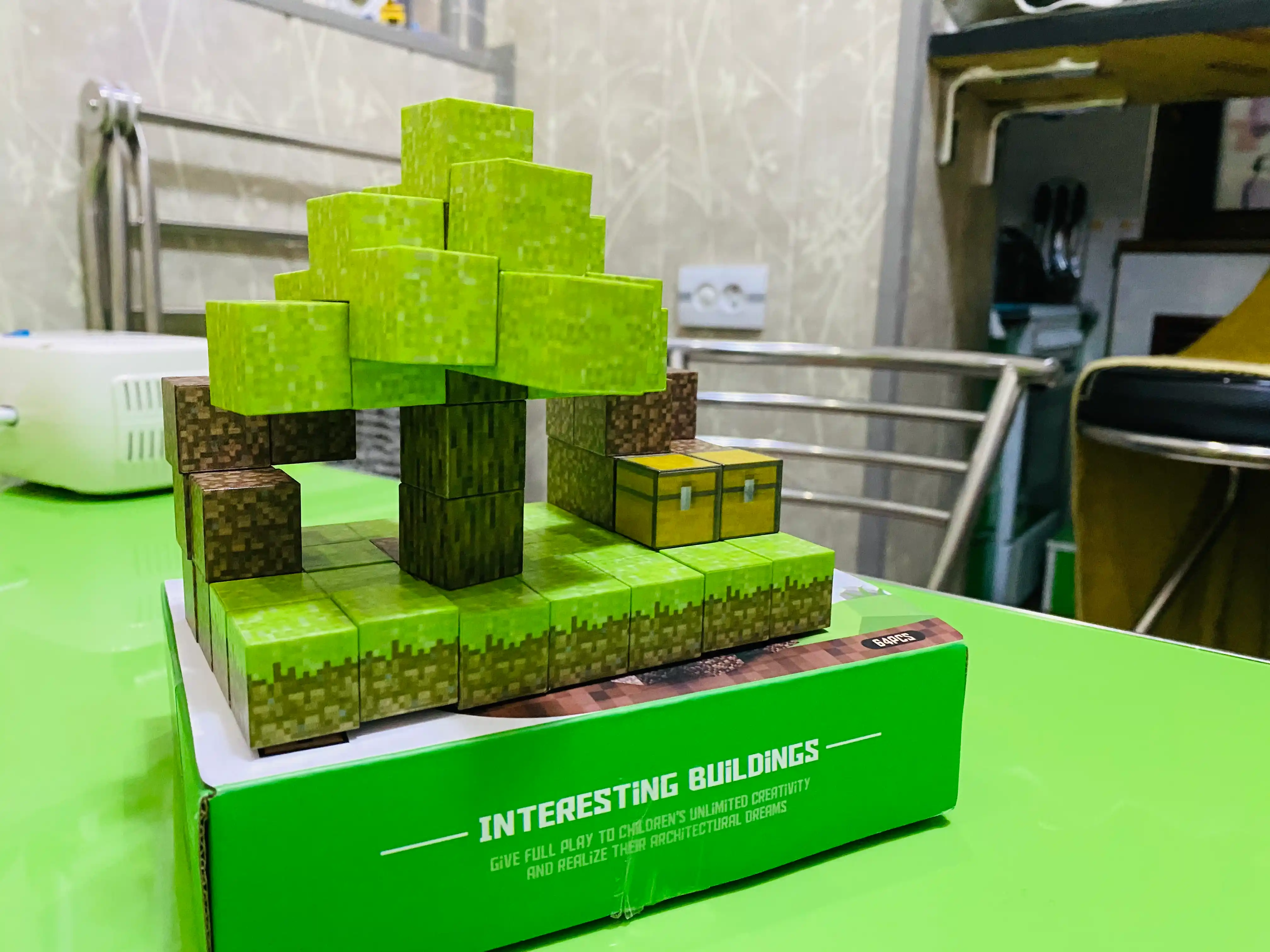 Магнитный конструктор Minecraft, остров, сад, портал, блоки, на подарок, для детей