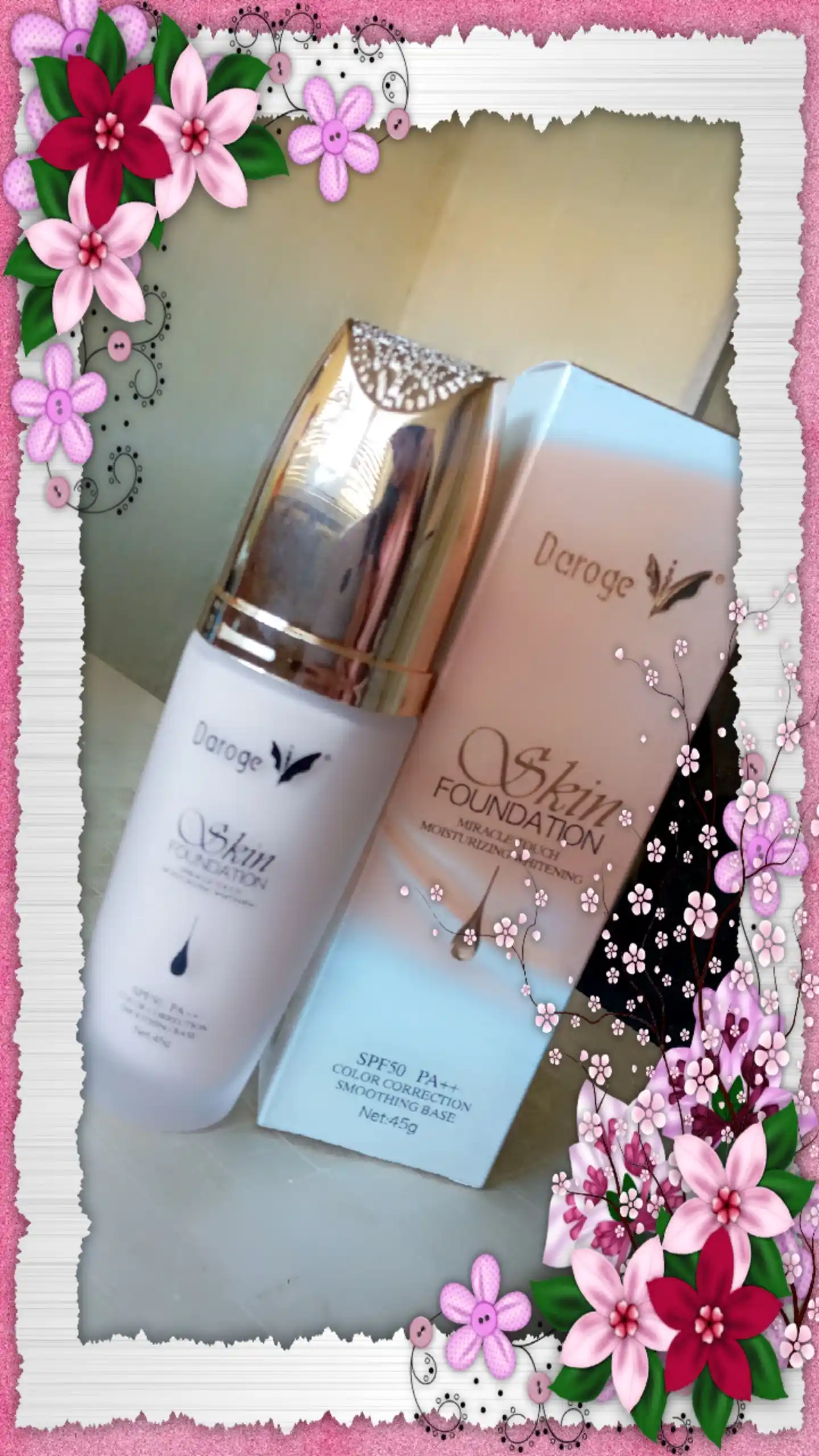 Yuz va teri uchun tonal kremi Daroge SPF 50 PA++ Skin Foundation