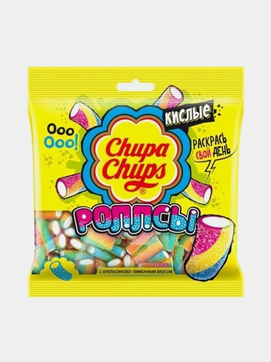 Жевательный мармелад Chupa Chups  Кислые роллсы, 100 г - 