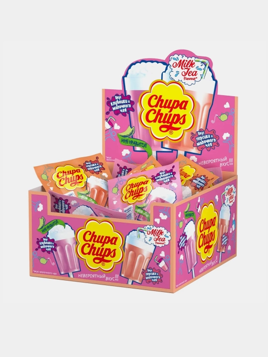 Chupa Chups Milk Tea konfet karameli, 15 g dan 45 dona