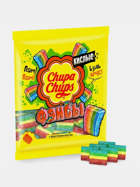 Жевательный мармелад Chupa Chups Кислые фансы 150гр