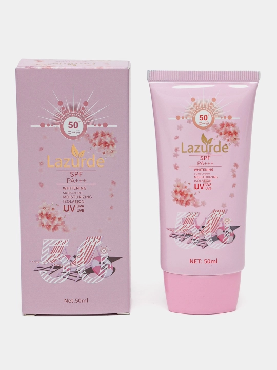 Yuz uchun quyoshdan himoya qiluvchi krem Lazurde, SPF 50+ - 