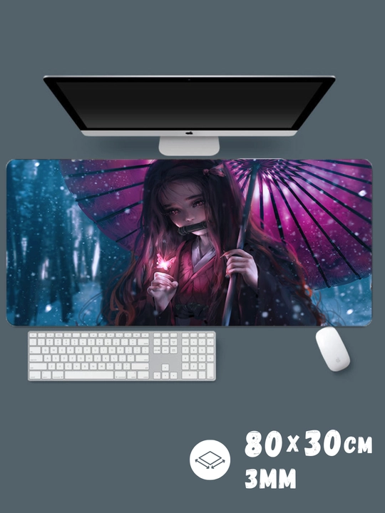 Коврики для компьютера и мыши Demon Slayer – 800x300 и 240x200, аниме коврик