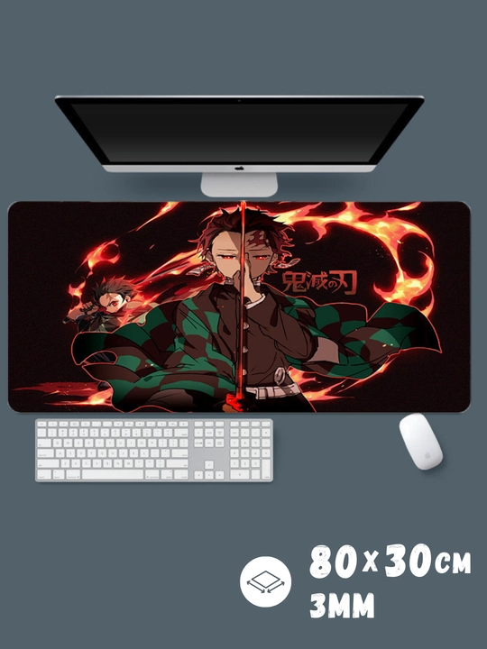Коврики для компьютера и мыши Demon Slayer – 800x300 и 240x200, аниме коврик
