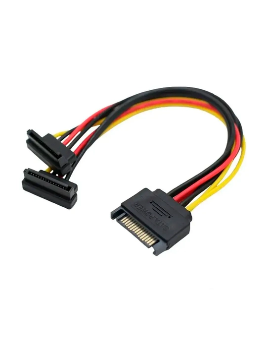 Adapter SATA - Dual SATA L shaklidagi dual HDD, SSD qattiq disk uchun qo'shimcha pitaniya