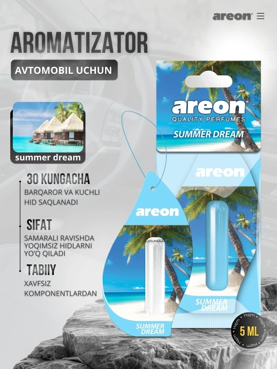 Освежитель для машины Areon Mon Liquid, ароматизатор, диффузор для авто, 5 мл