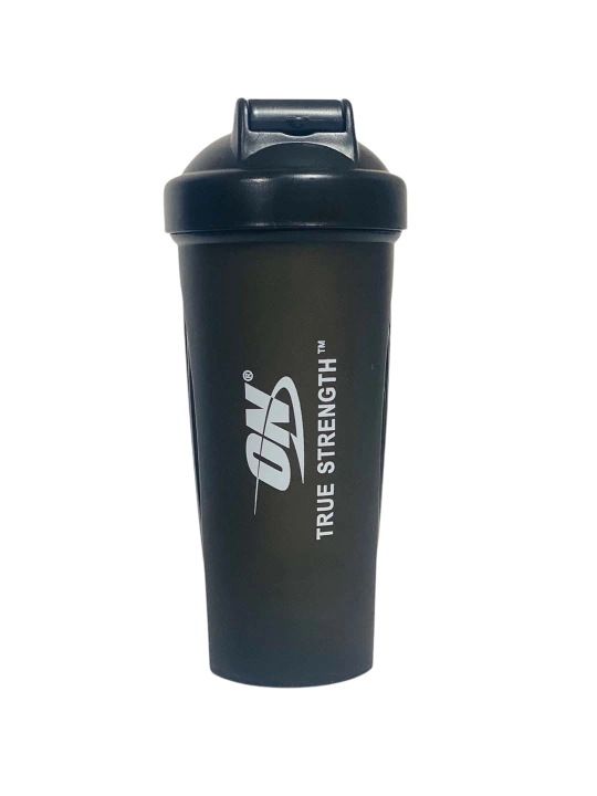 Optimum Nutrition sport sheykeri 600 ml, protein va suv uchun butilka, setkali
