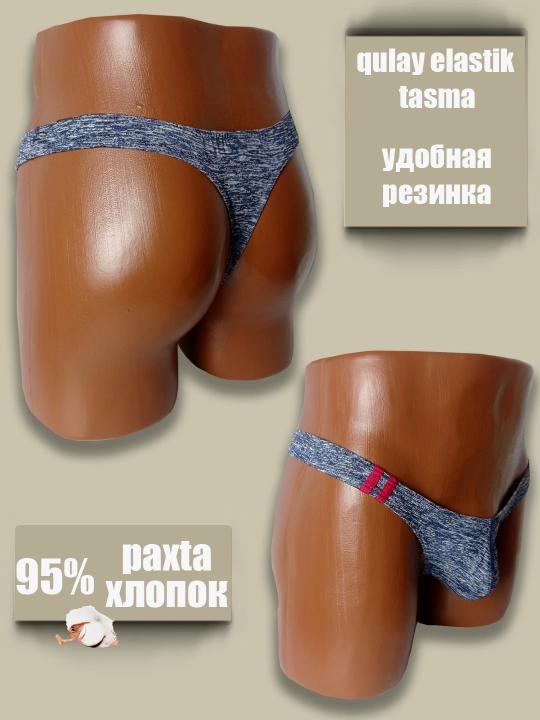 Erkaklar trusiklari, stringilar, paxta 95%