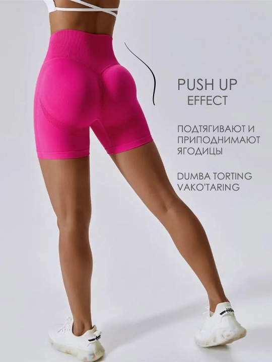 Push up ayollar effektli sport velosipedkalari, tortish fitnes shortilari, yuqori belli, plyaj uchun