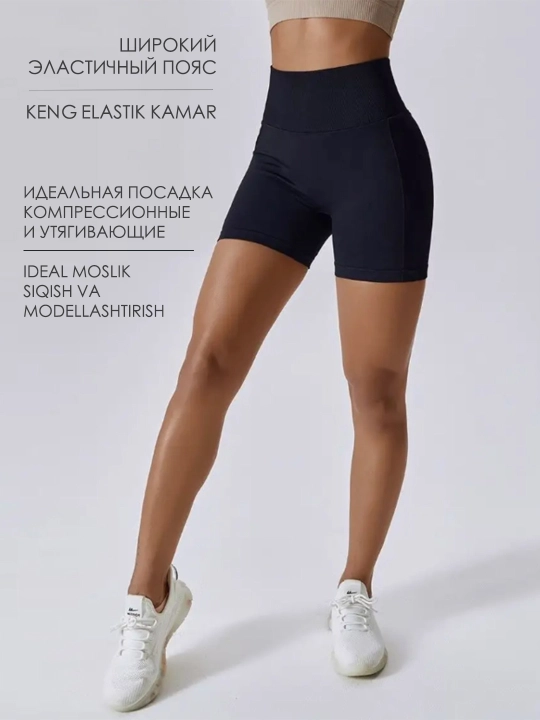 Push up ayollar effektli sport velosipedkalari, tortish fitnes shortilari, yuqori belli, plyaj uchun