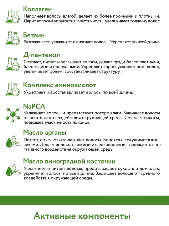 Маска для волос Aravia для питания, укрепления, сохранения цвета, для роста волос, 200 мл