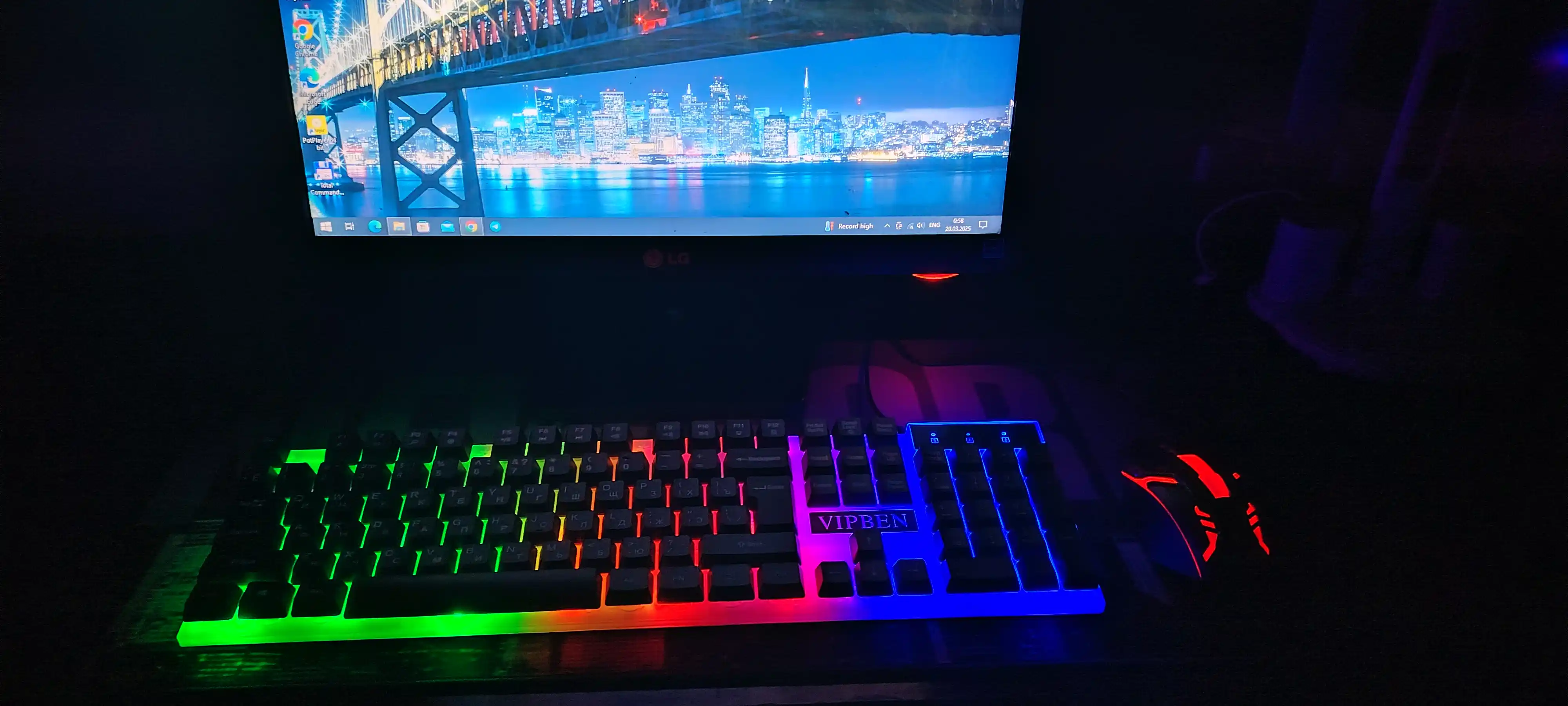 O'yin klaviatura va sichqonchasi T-Wolf TF270,GTX350,TF200 led chiroqli