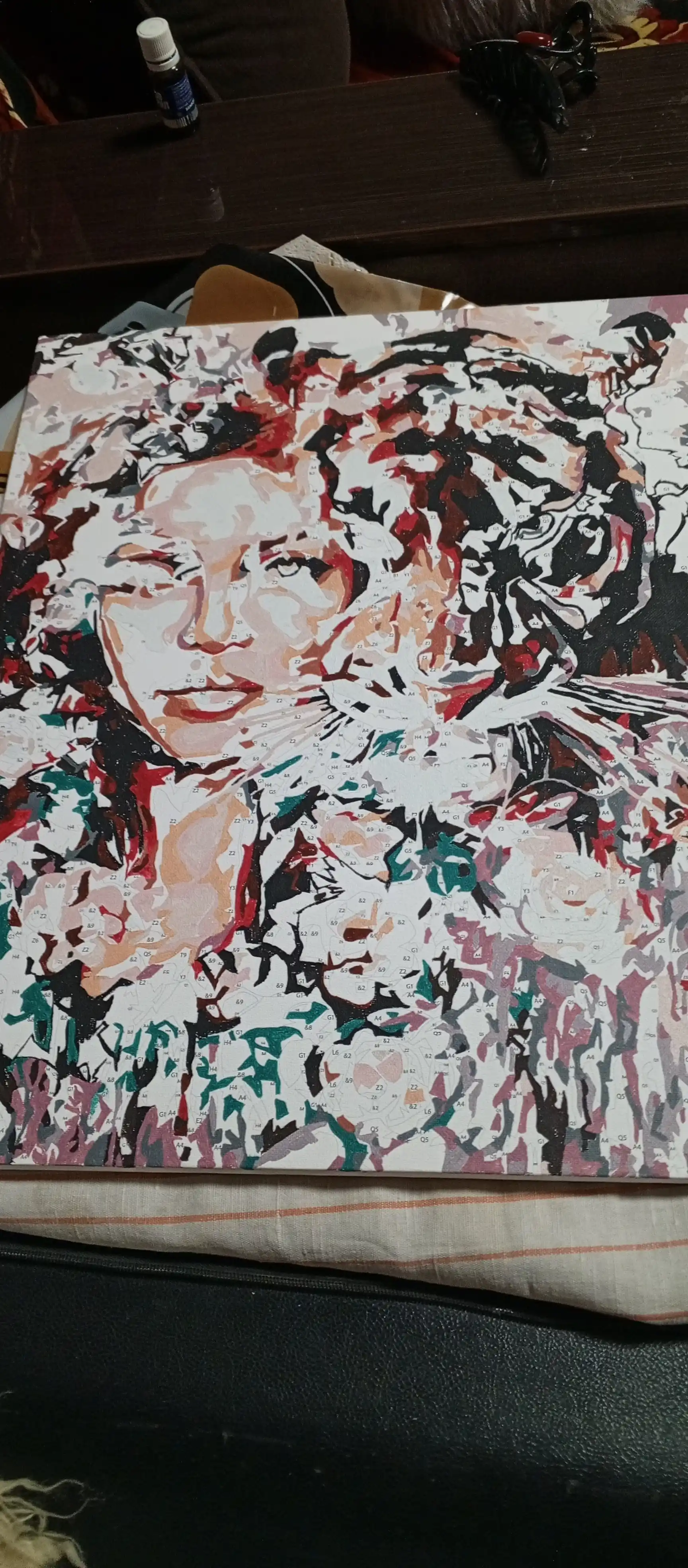 Raqamlar bo'yicha rasm chizish ARTERY "Gullar bilan qiz" holstda, 40*50 sm