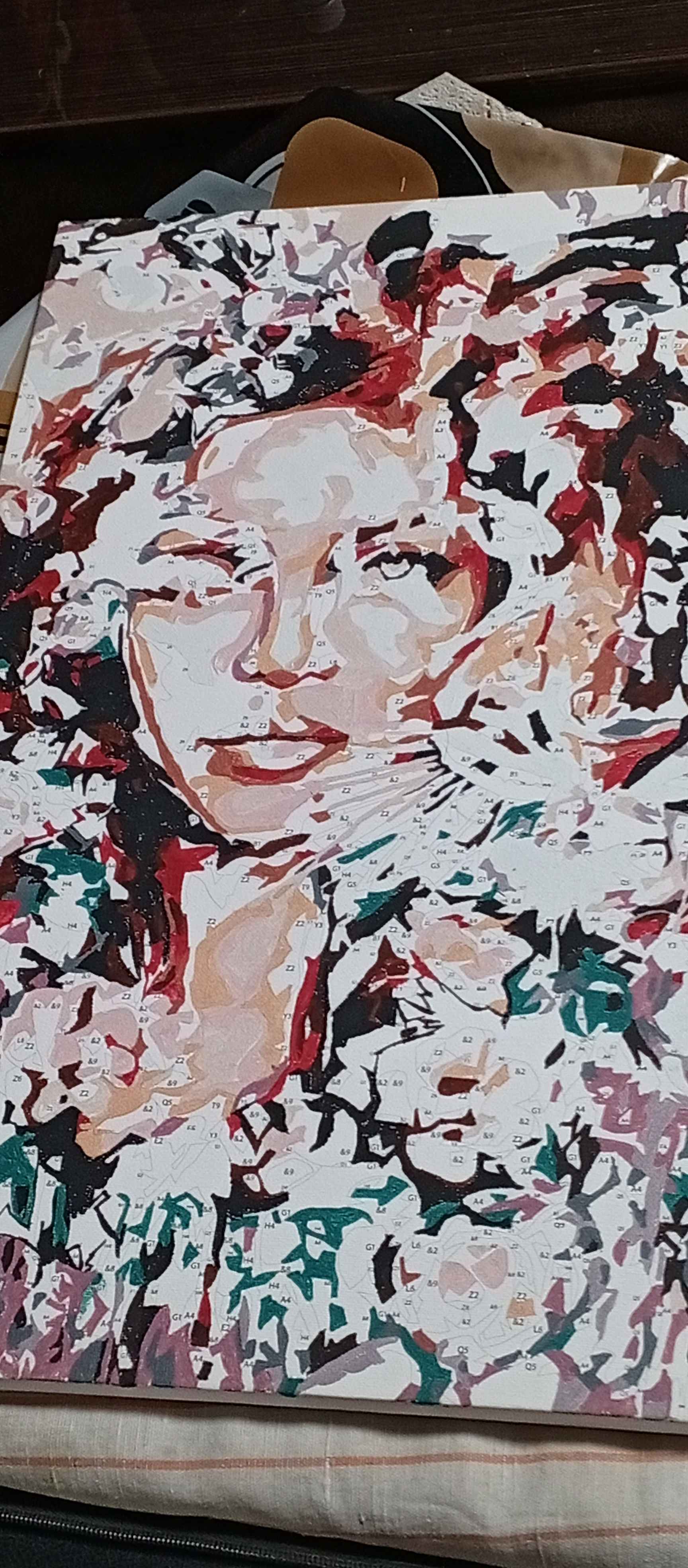 Raqamlar bo'yicha rasm chizish ARTERY "Gullar bilan qiz" holstda, 40*50 sm